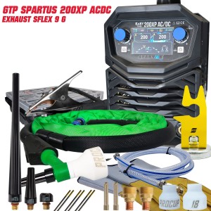 Spartus TIG 200XP acdc GTP exhaust sflex 9g
